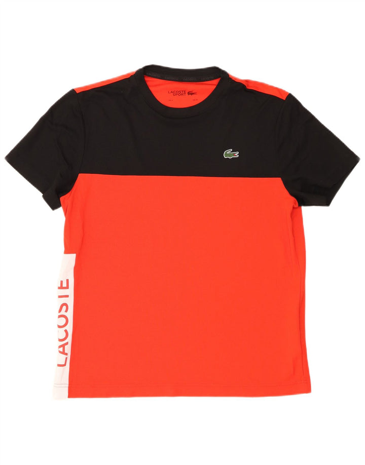 Lacoste muška grafička majica kratkih rukava, veličina 4, srednje crvena poliester