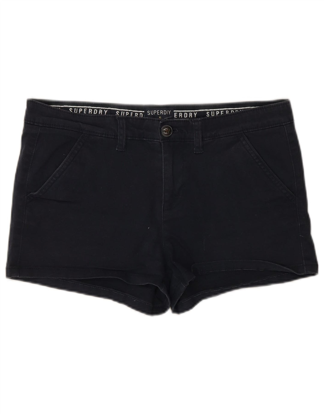 SUPERDRY Ženske chino kratke hlače male W27 tamnoplavi pamuk