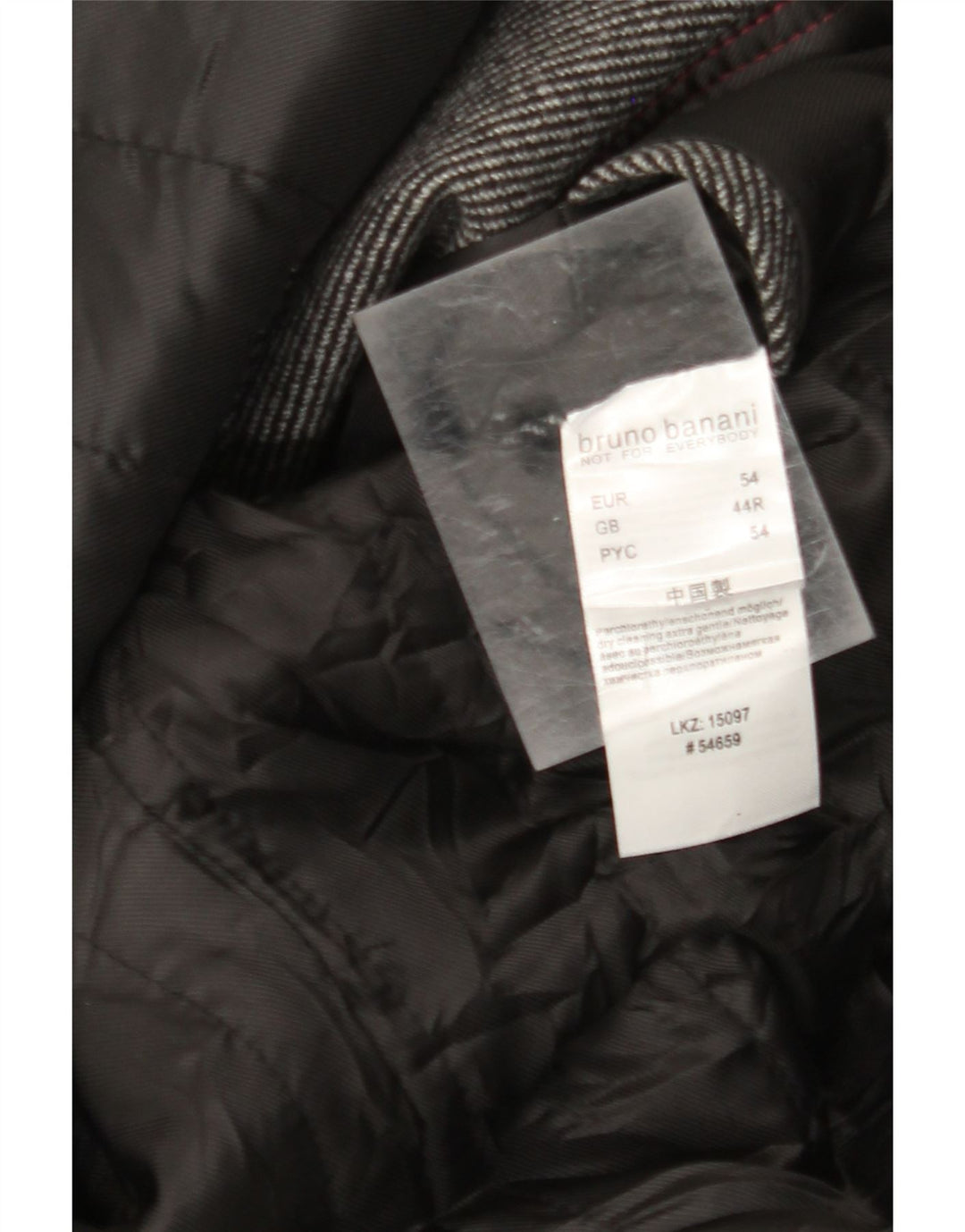 Bruno Banani muški gornji kaput UK 44 2XL vuna u sive pruge