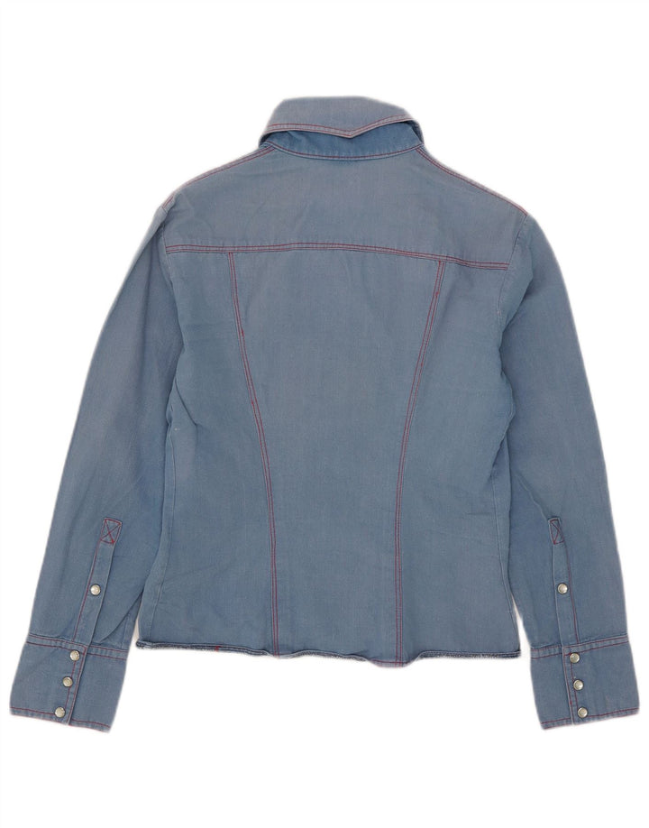 Vintage ženska traper košulja UK 10 Small Blue