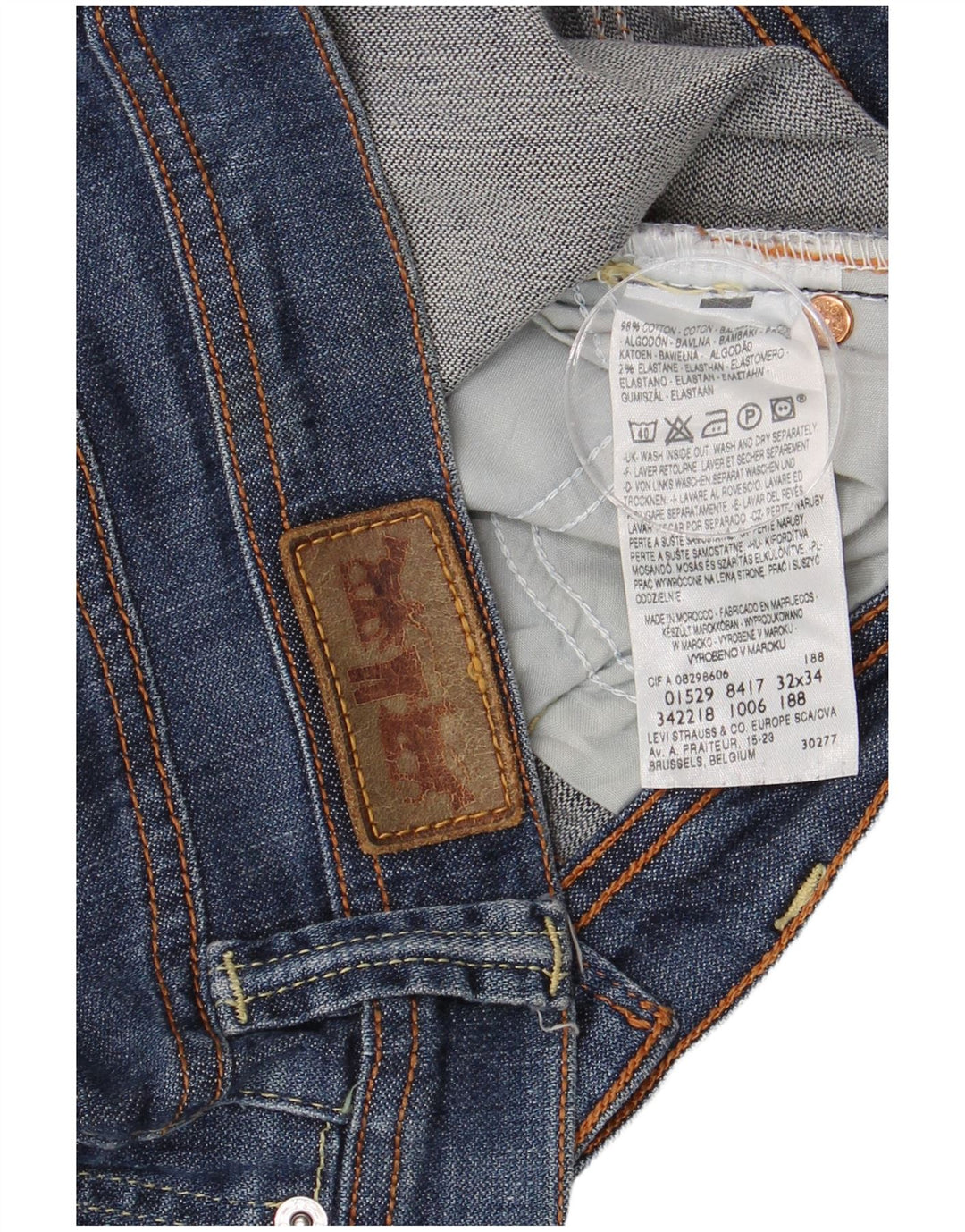 Muške traperice LEVI'S Bootcut W32 L31 plavi pamuk