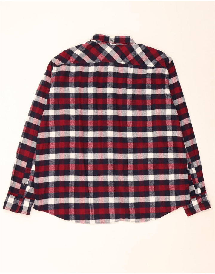 Marks & Spencer muška flanelska košulja standardnog kroja Blue Harbor 2XL crvena karirana