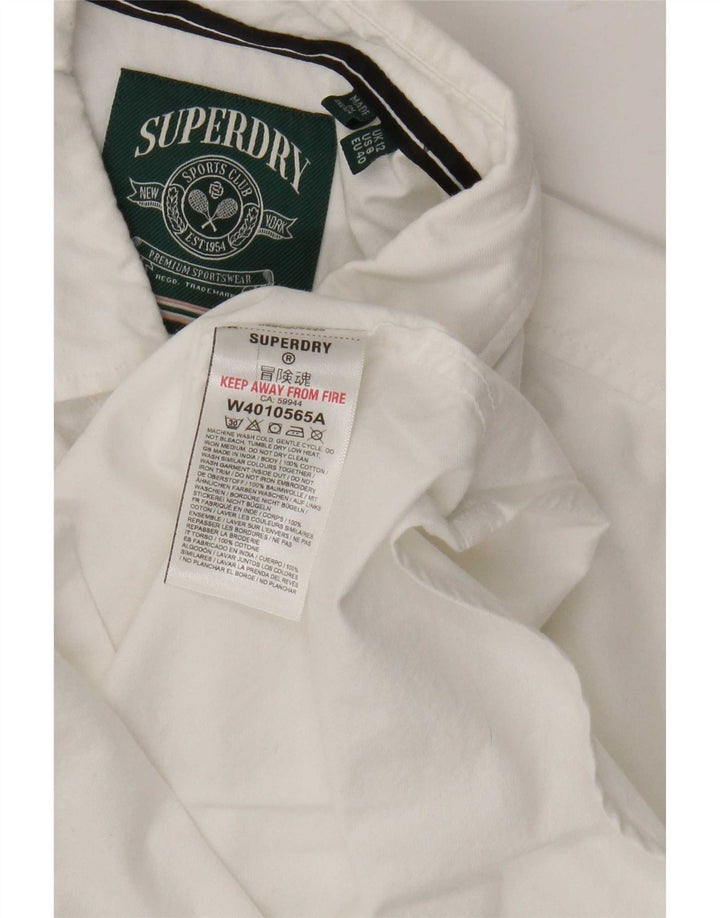 Superdry ženska košulja UK 12 Srednje bijeli pamuk