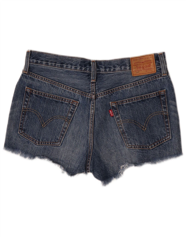 Levi's ženske kratke traper hlače 501 W28 srednje plavi pamuk