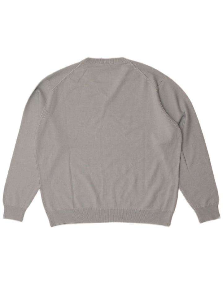 Lacoste muški džemper s V-izrezom veličina 6 XL plava vunena