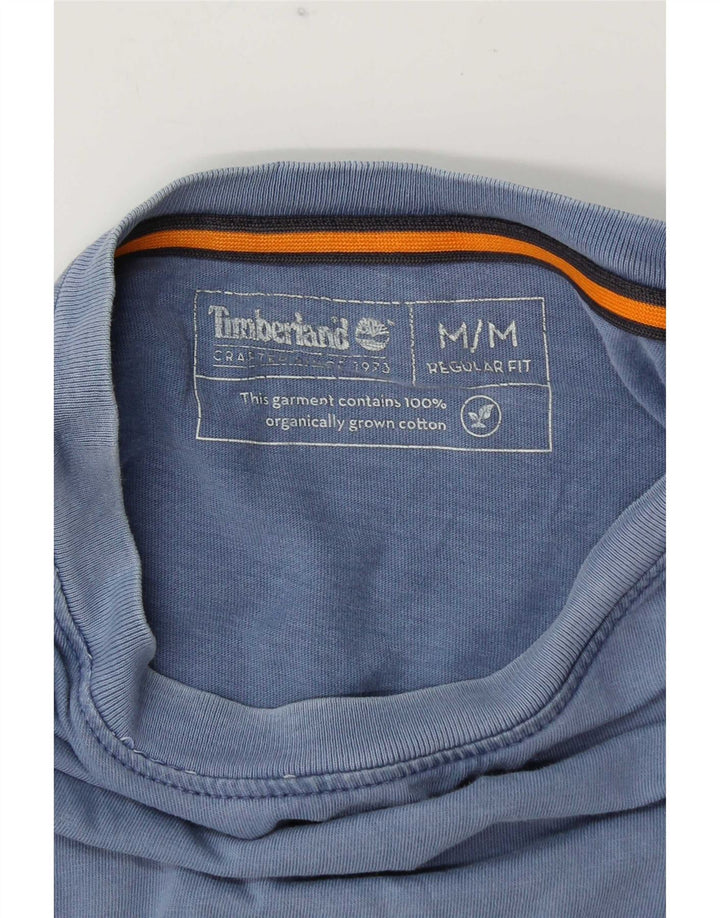 Timberland muška majica srednjeg kroja srednje plavi pamuk