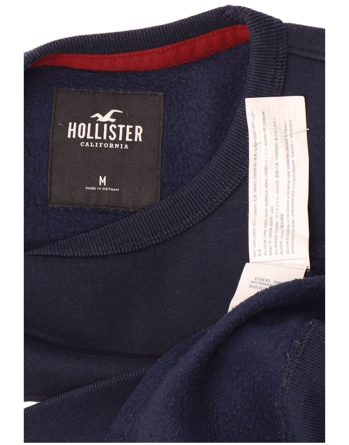 Hollister muška majica s grafičkim motivima srednje plave boje
