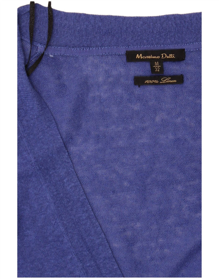 Massimo Dutti ženski kardigan pulover UK 12 srednje plavo platno