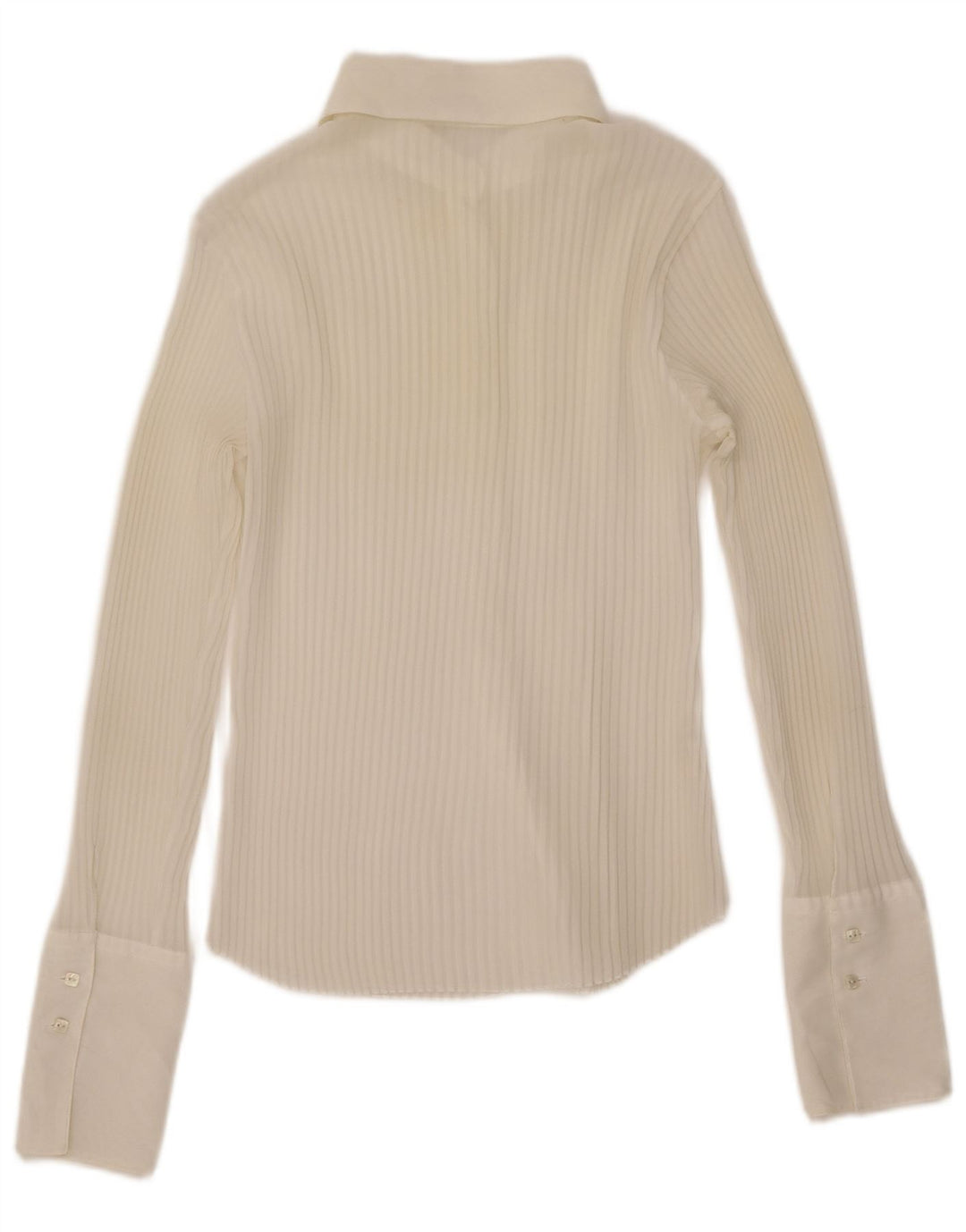 Benetton ženska prozirna prevelika košulja UK 6 XS od bijelog poliestera