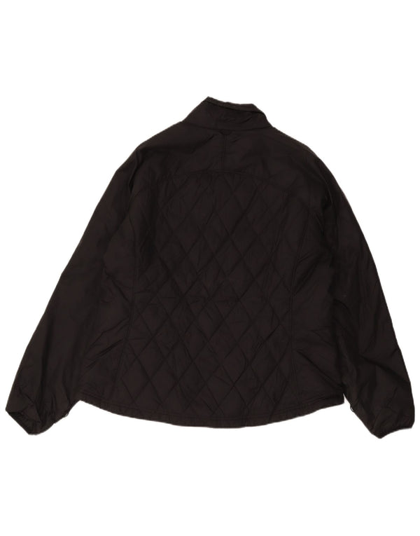 Eddie Bauer ženska prošivena jakna UK 18 XL crni najlon