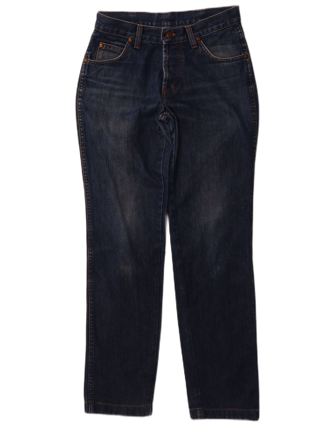 WRANGLER Womens Evolution Straight Jeans W29 L30 Navy Blue Cotton