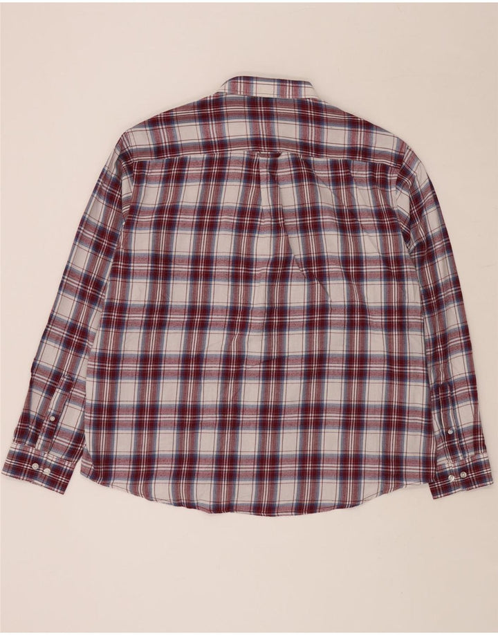 JAMES PRINGLE Muška flanelska košulja 2XL bordo karirani poliester