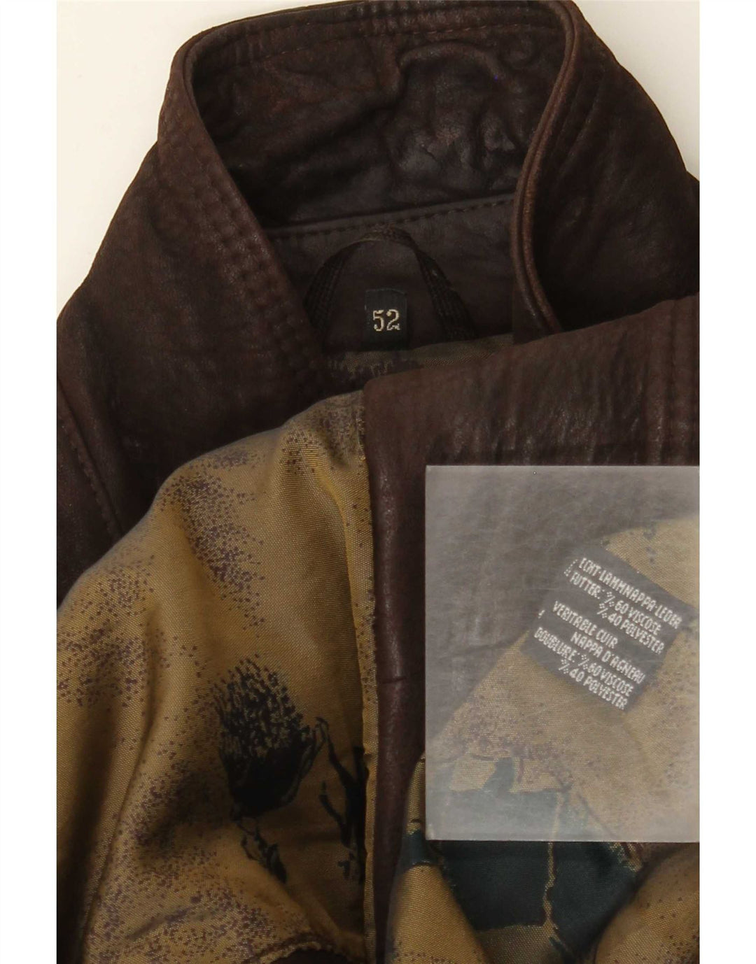 Vintage muška kožna jakna IT 52 XL smeđa