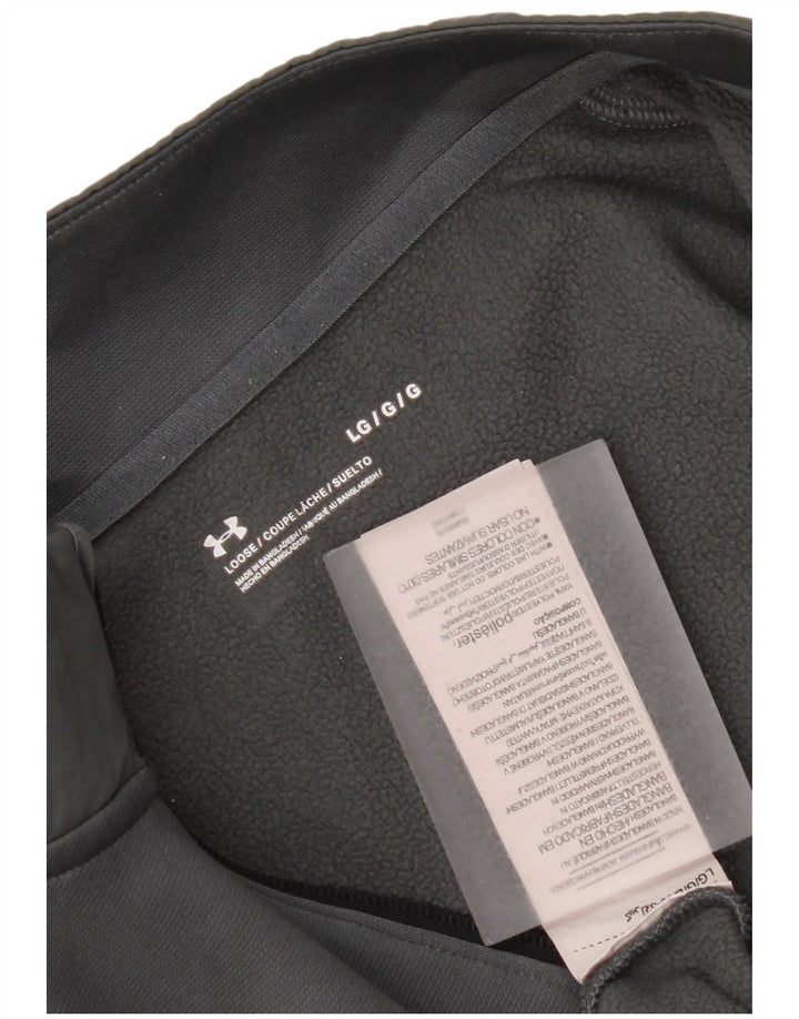 Under Armour muška majica s izrezom na patentni zatvarač Veliki sivi poliester