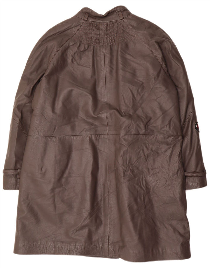 Vintage ženski kožni kaput IT 48 XL sivi
