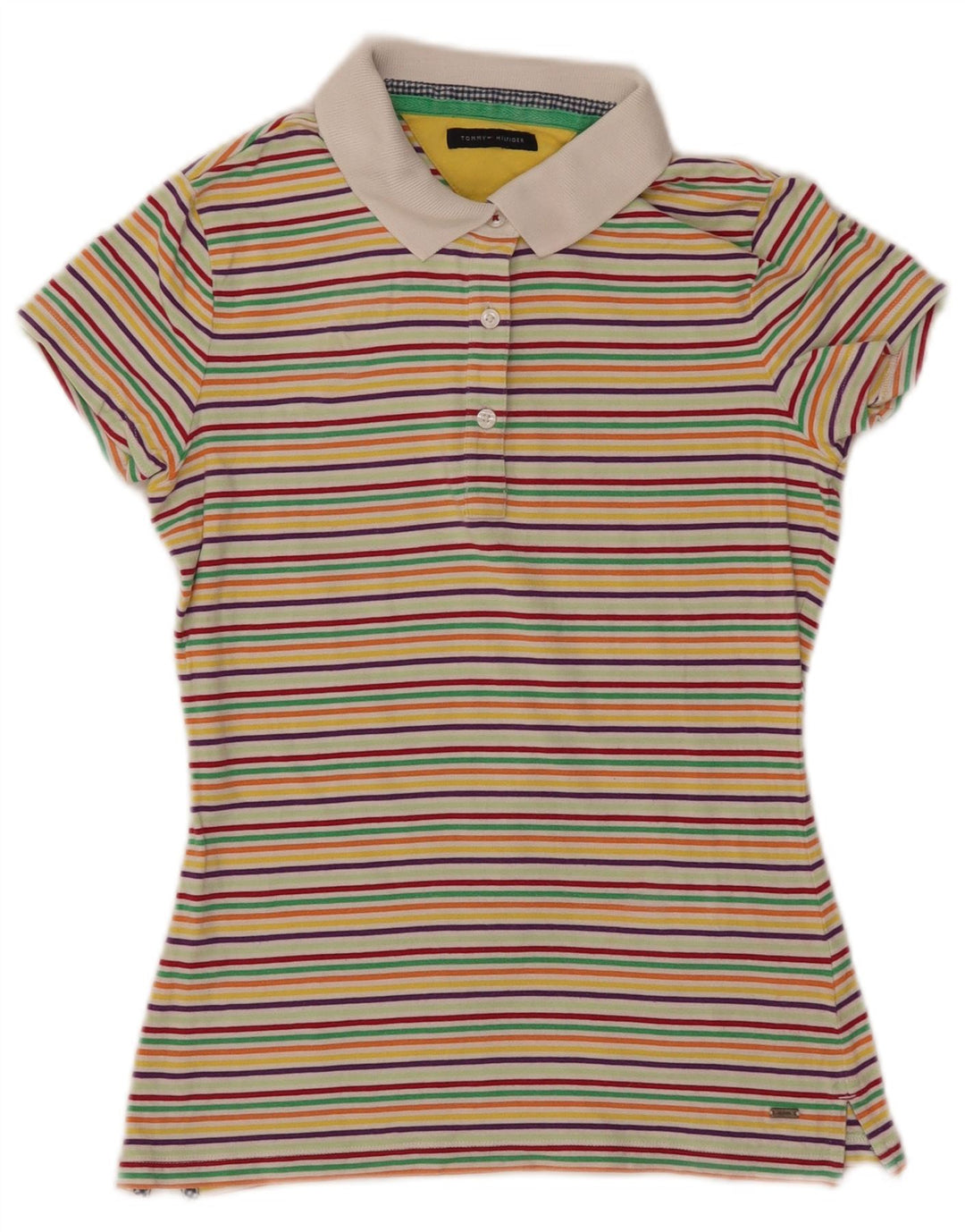 TOMMY HILFIGER Ženska polo majica UK 8 na male raznobojne pruge