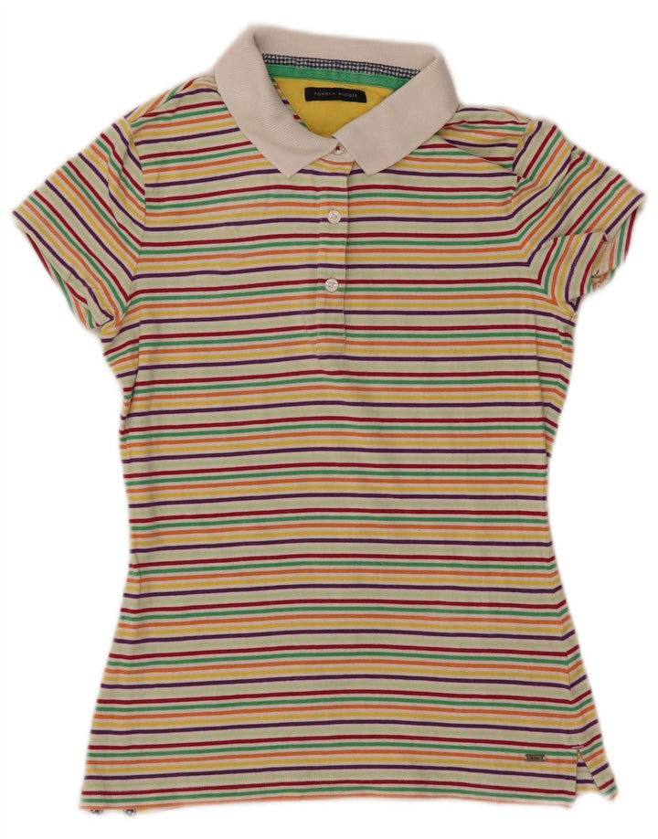 TOMMY HILFIGER Ženska polo majica UK 8 na male raznobojne pruge