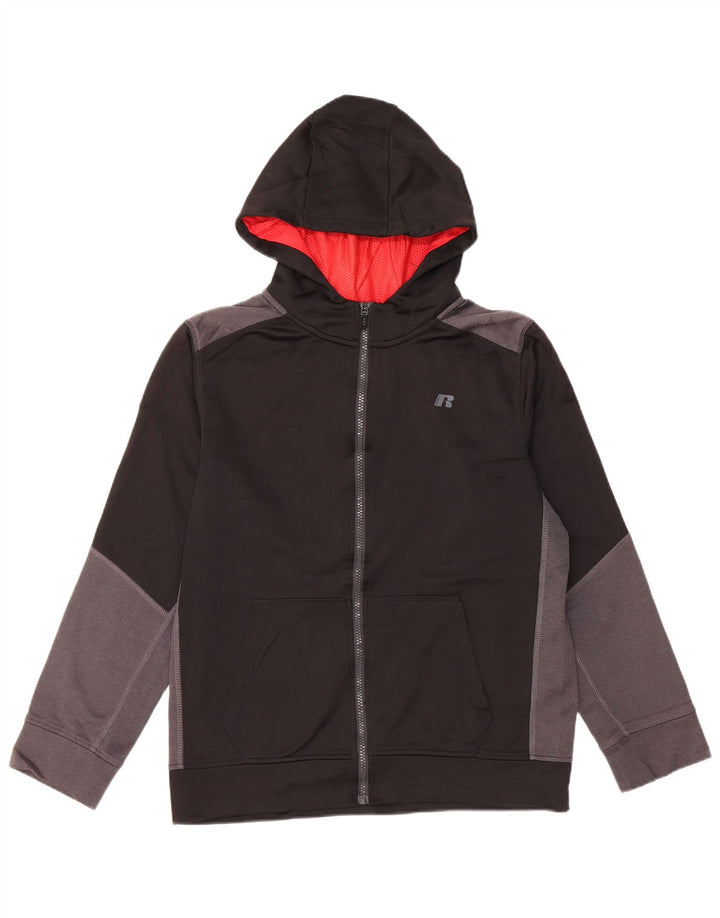 RUSSELL ATHLETIC pulover s kapuljačom s patentnim zatvaračem za dječake 15-16 godina 2XL crne boje
