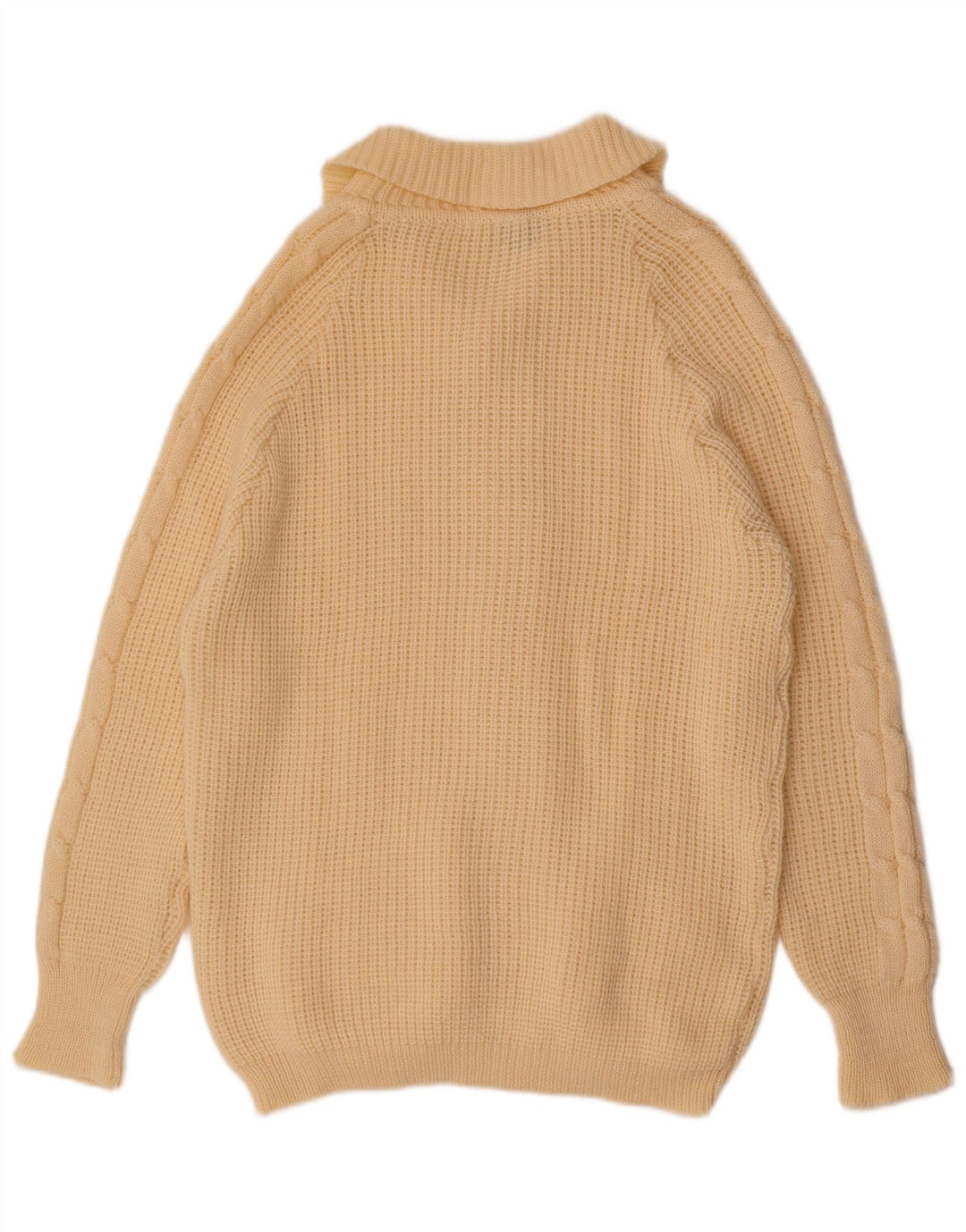 Vintage muški kardigan pulover Large Off White