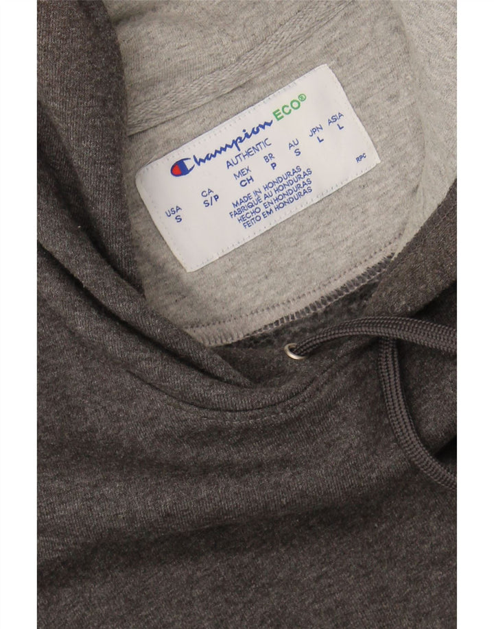 CHAMPION Mens Hoodie Jumper Small Grey Cotton