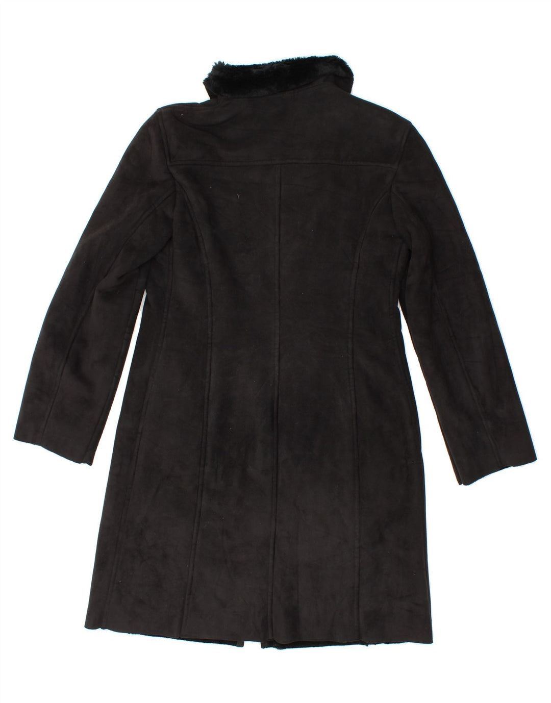 BENETTON Womens Overcoat UK 14 Medium Black Polyester Vintage Benetton and Second-Hand Benetton from Messina Hembry 