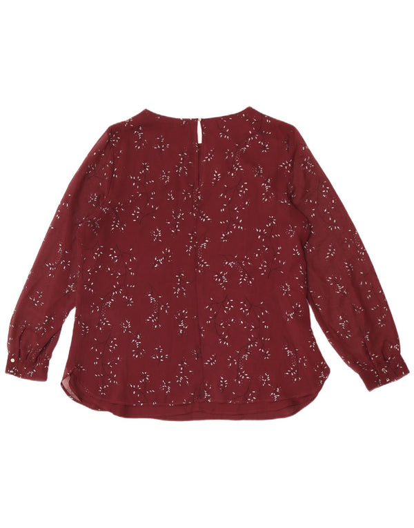Top ženske bluze Laura Ashley UK 16 Veliki bordo cvjetni poliester