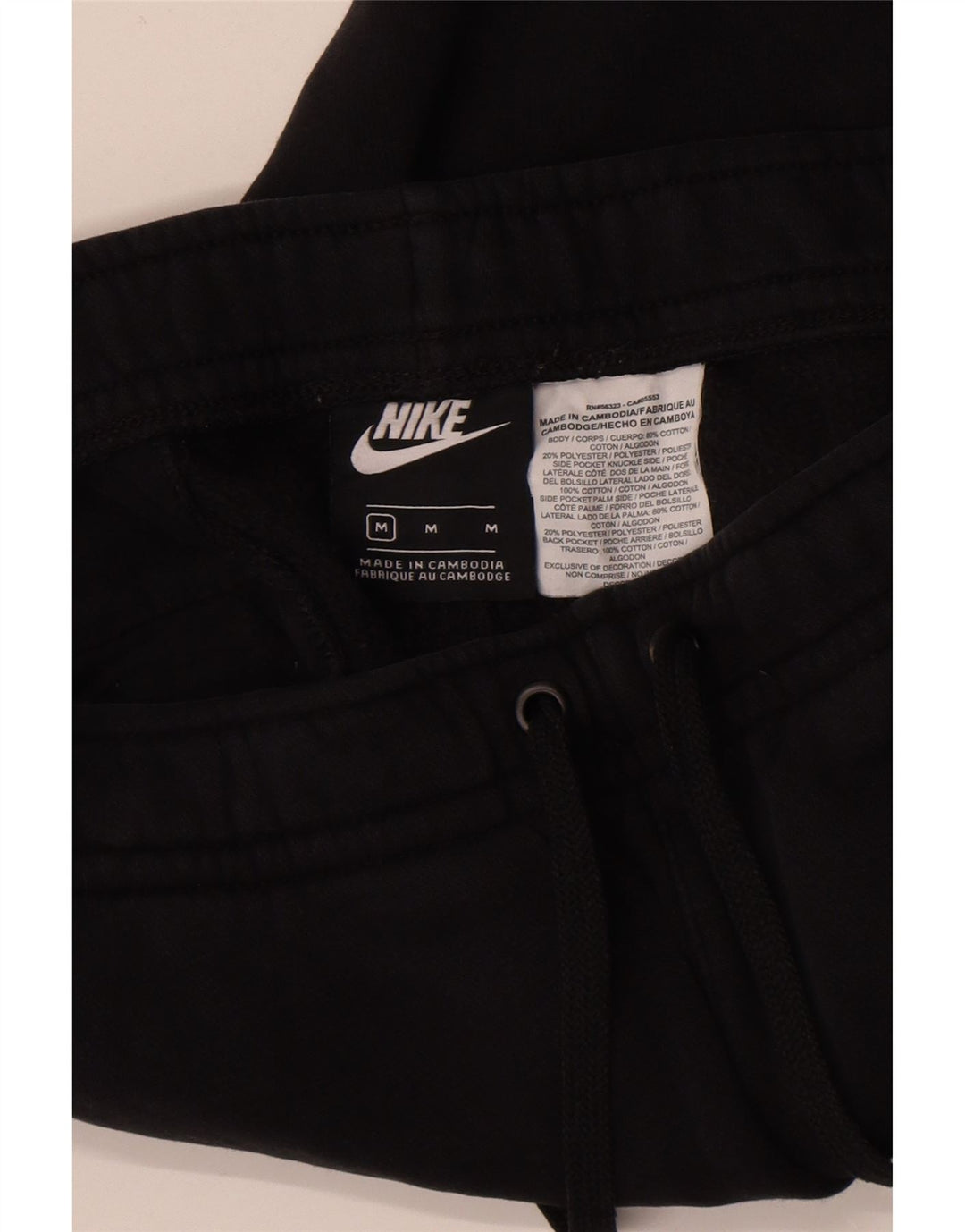 Nike muške trenirke s grafičkim motivima, srednje crne pamučne hlače