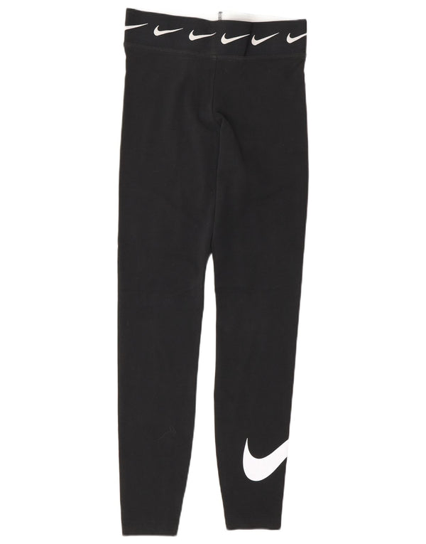 Nike ženske grafičke tajice UK 10 male crne pamučne