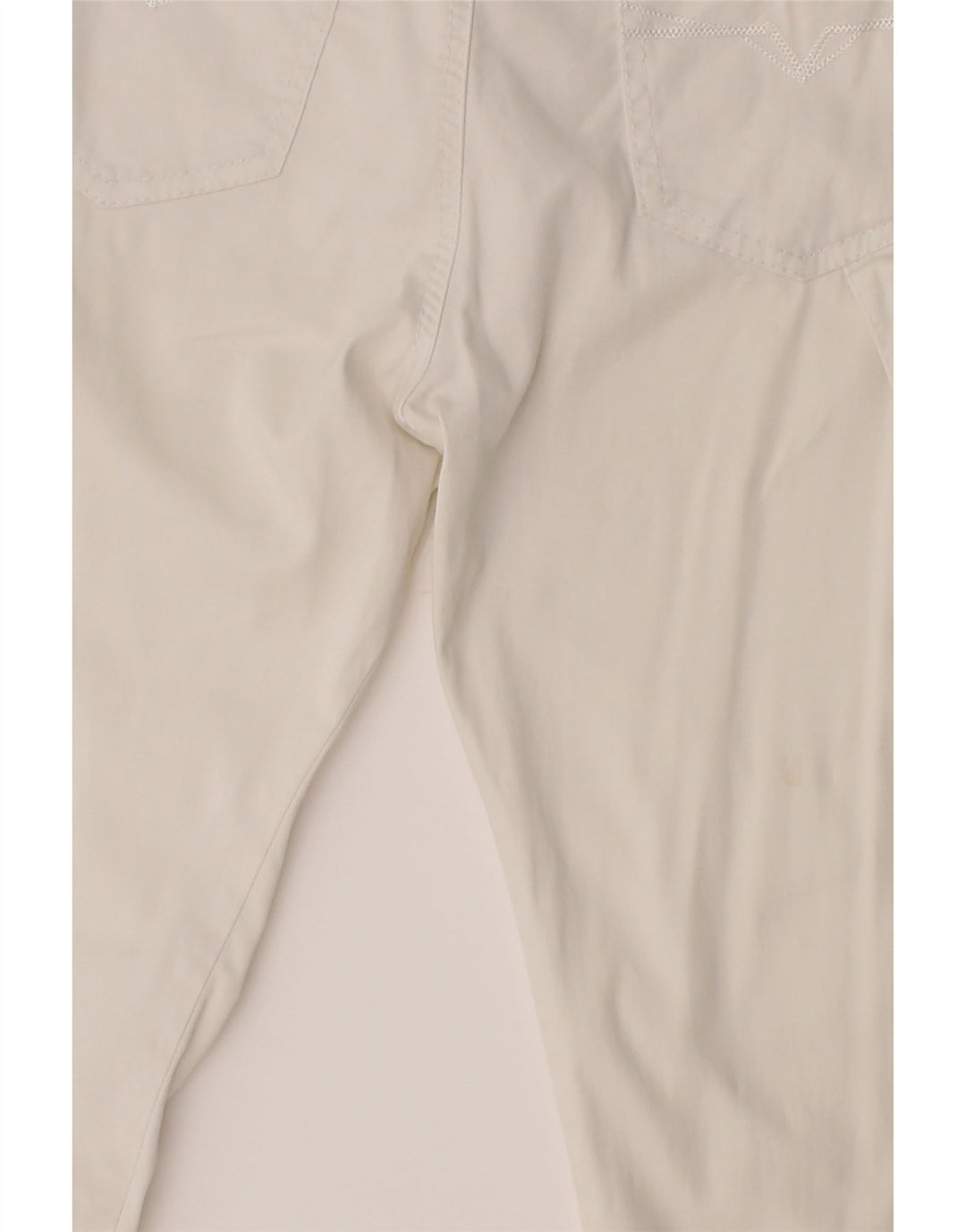 GUESS Womens Straight Cropped Trousers W29 L25 White Vintage Guess and Second-Hand Guess from Messina Hembry 