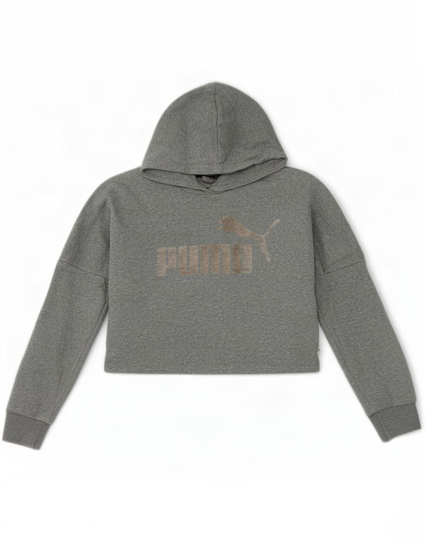 Puma Girls Oversized Graphic Crop majica s kapuljačom 11-12 Years Grey