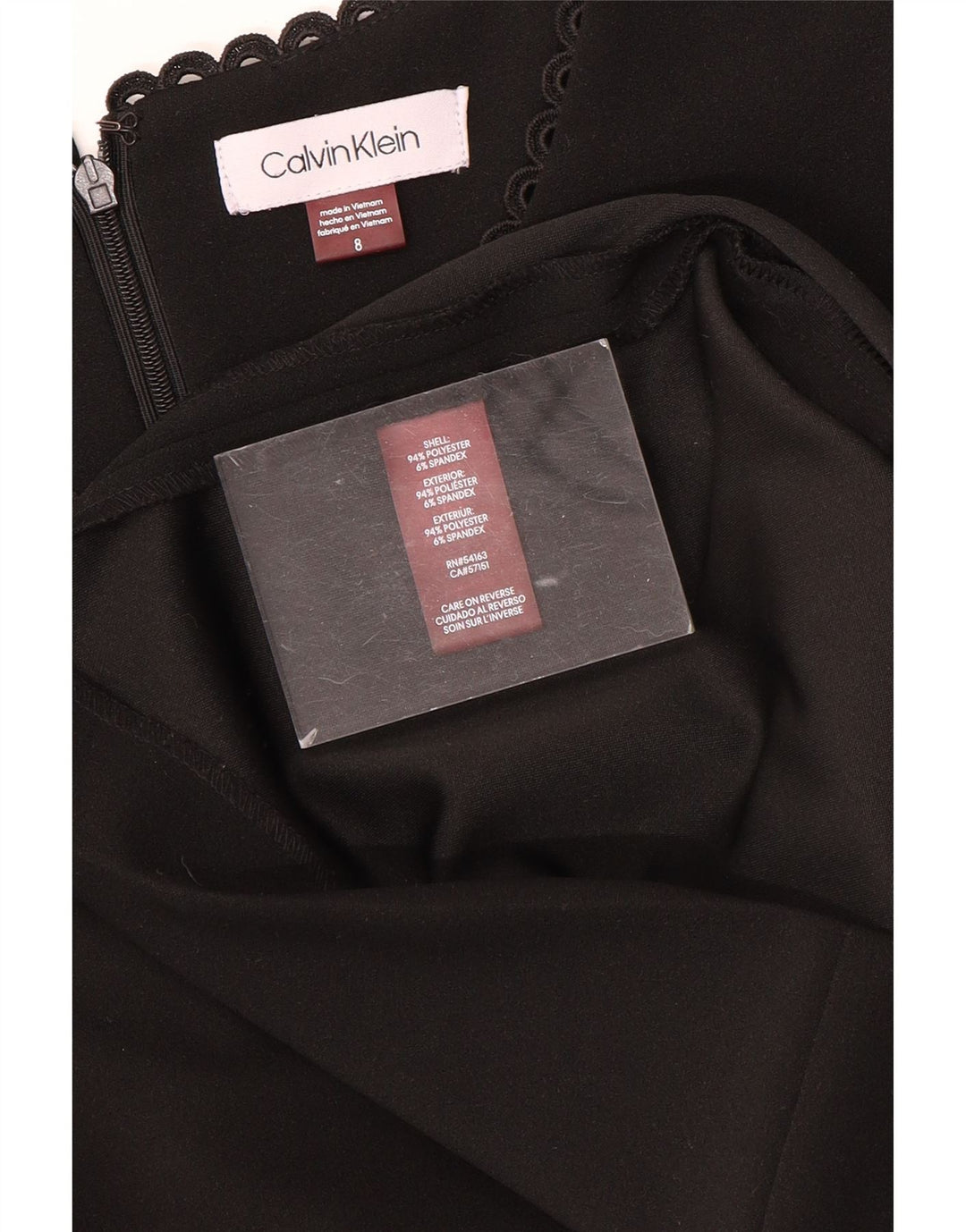 CALVIN KLEIN Ženska plašt haljina 3/4 rukava US 8 srednje crna poliester