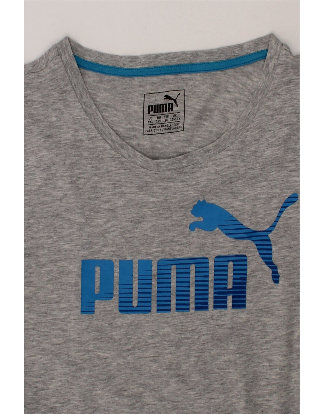 PUMA Boys Graphic T-Shirt Top 15-16 Years Grey Vintage Puma and Second-Hand Puma from Messina Hembry 