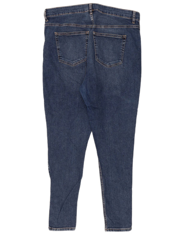 Topshop Womens High Waist Skinny Jeans UK 18 XL W36 L27 Blue Cotton