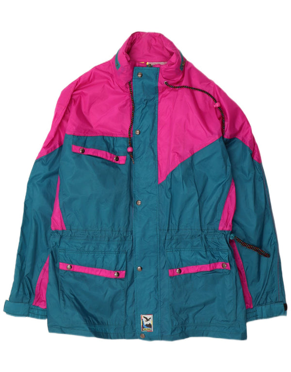 SALEWA Mens Windbreaker Jacket UK 42 XL Pink Colourblock Polyamide