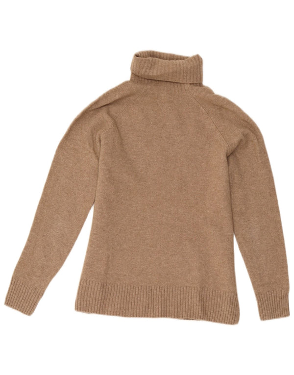 Massimo Dutti ženski džemper s rol izrezom UK 10 Small Brown Wool