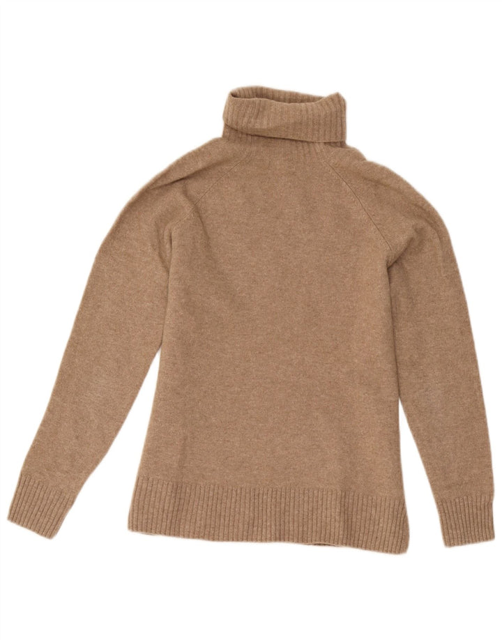 Massimo Dutti ženski džemper s rol izrezom UK 10 Small Brown Wool