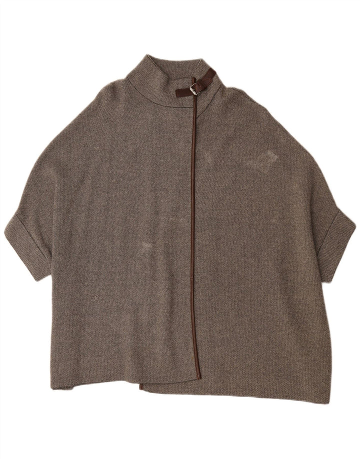 Massimo Dutti ženski prekomjerni džemper s 3/4 rukavima UK 10 Small Gray