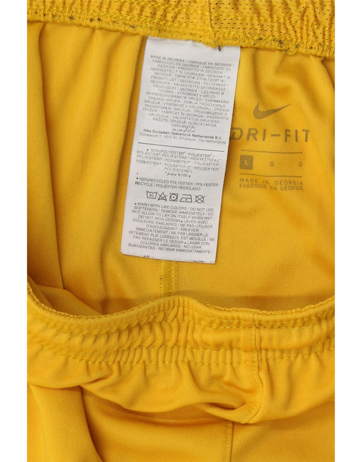 Nike muške Dri Fit sportske kratke hlače, veliki žuti poliester