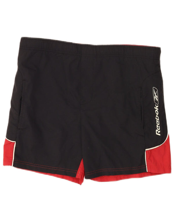 Reebok muške kratke hlače za plivanje s grafičkim motivima, male crne najlonske boje