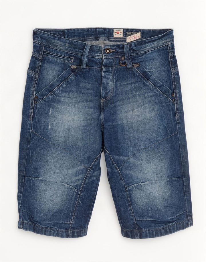 Jack & Jones muške kratke traper hlače srednje veličine W32, plavi pamuk
