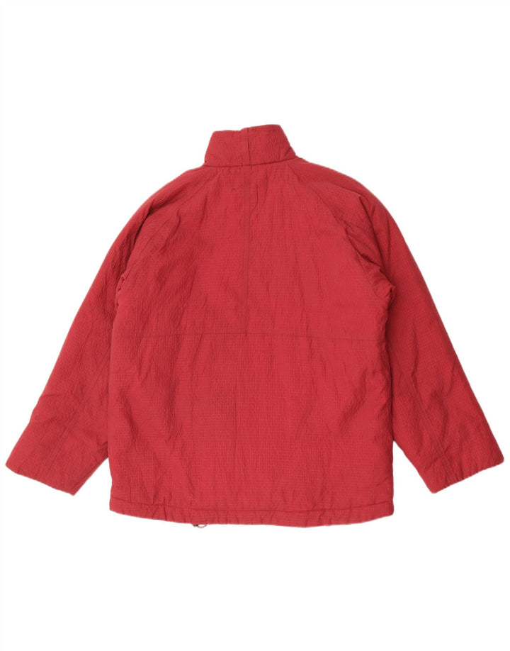 Nike Boys Windbreaker Jacket 12-13 Year Large Burgundy Check Nylon