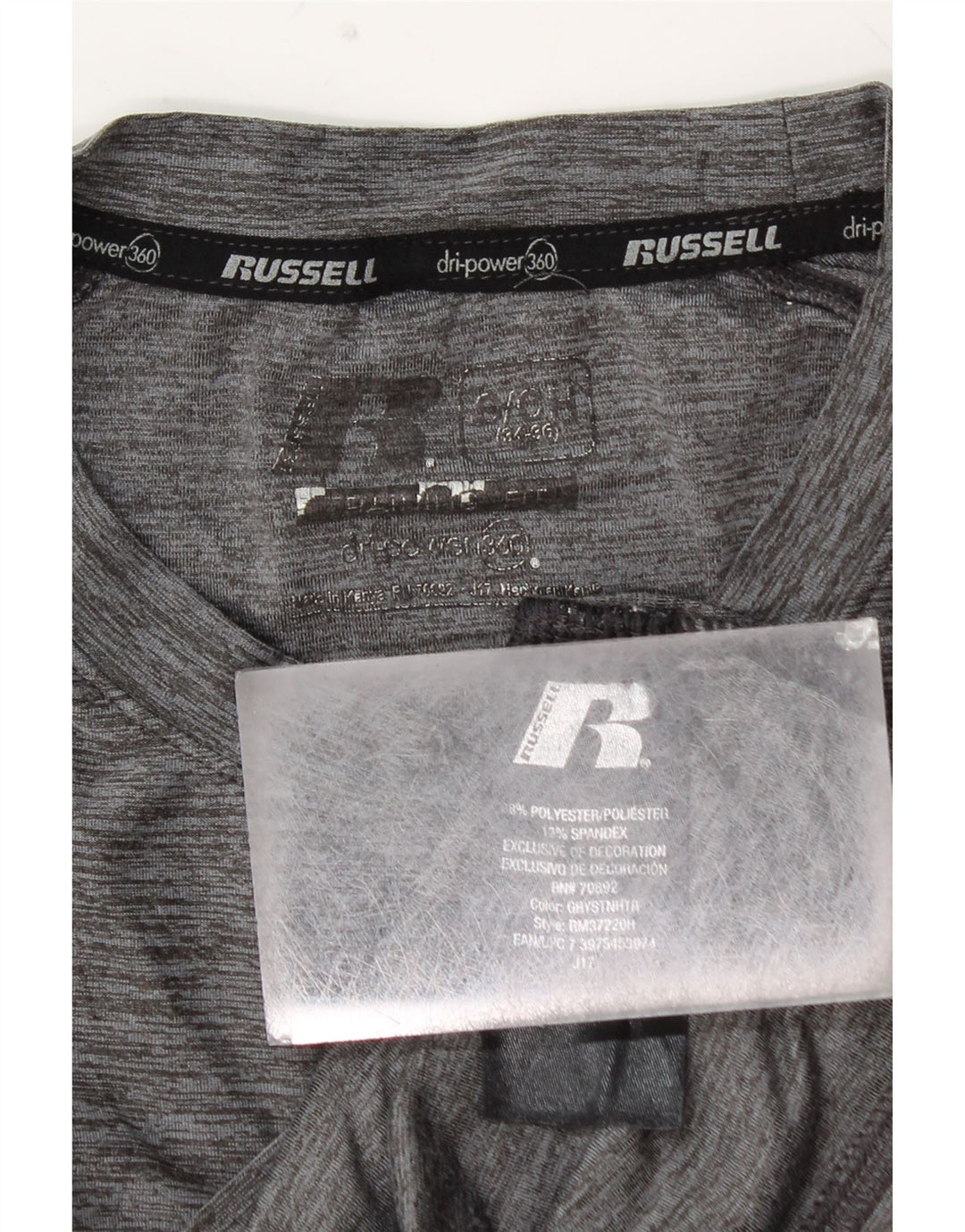 RUSSELL ATHLETIC Dri-Power muška majica dugih rukava male sive mrlje