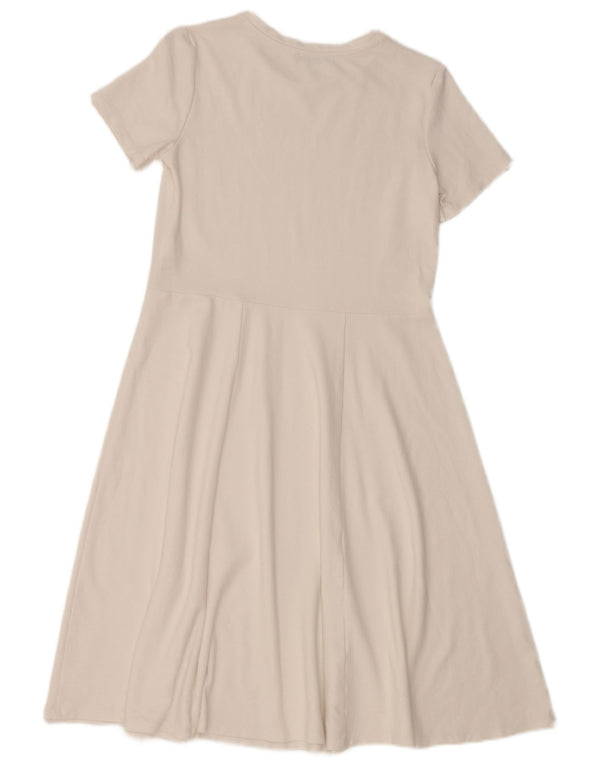 ZARA ženska haljina A-kroja UK 10 Mala bijela viskoza