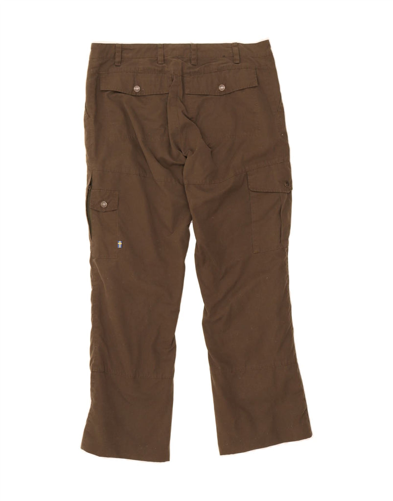 FJALL RAVEN Womens Straight Cargo Trousers EU 40 Medium W30 L28 Khaki Vintage Fjall Raven and Second-Hand Fjall Raven from Messina Hembry 