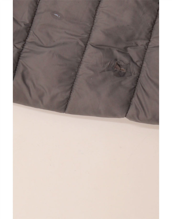 MICHAEL KORS Ženski podstavljeni kaput s kapuljačom UK 16 Veliki sivi najlon