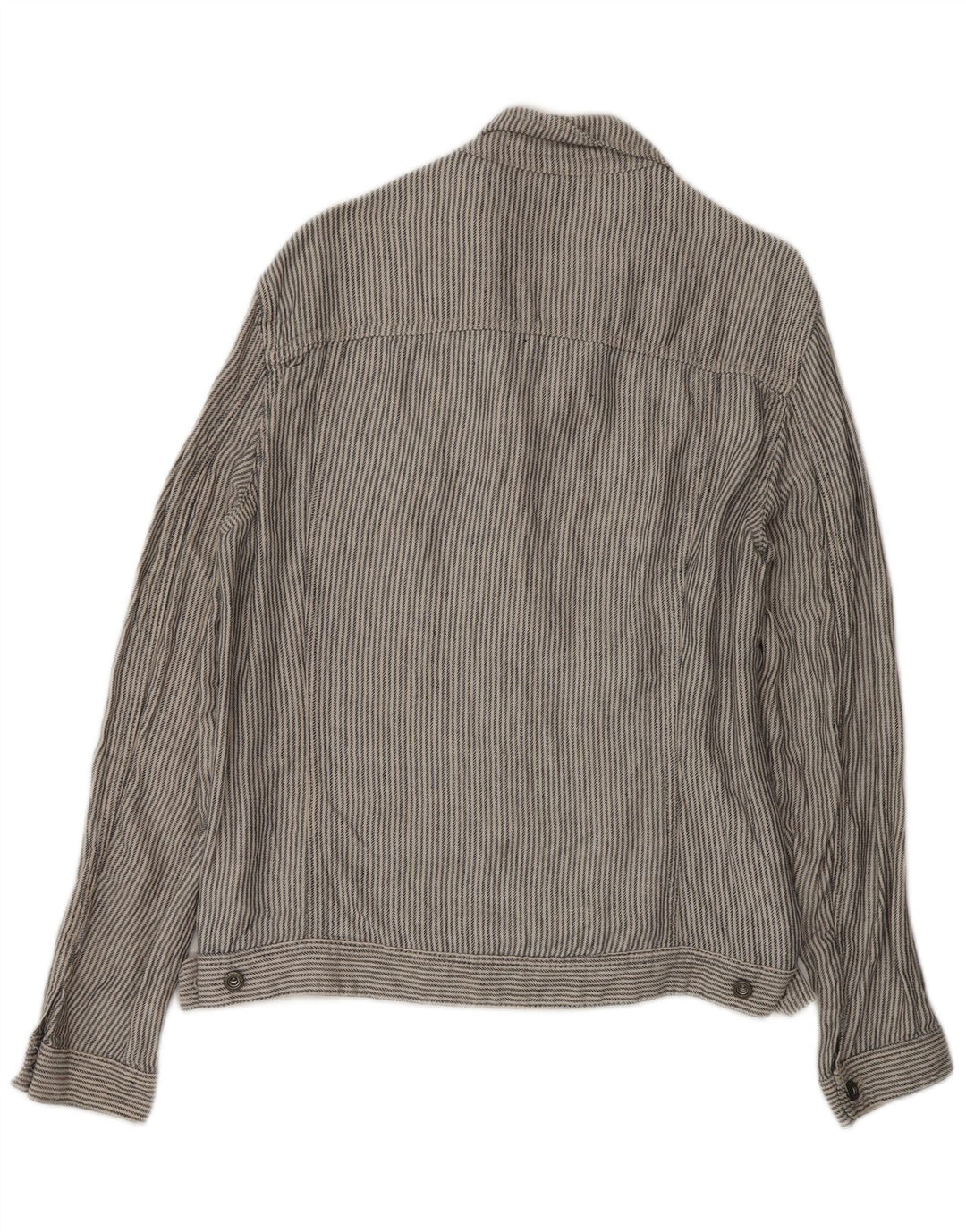 Zara muška bomber jakna UK 40 Large Grey Pinstripe Lan