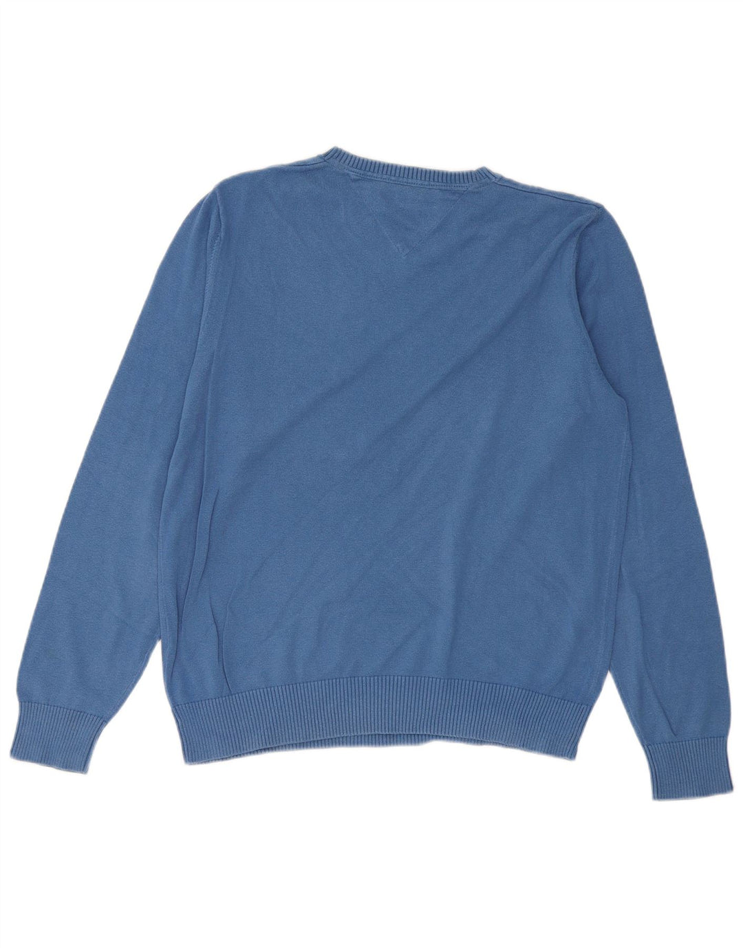 TOMMY HILFIGER Muški džemper s V-izrezom Srednje plavi pamuk