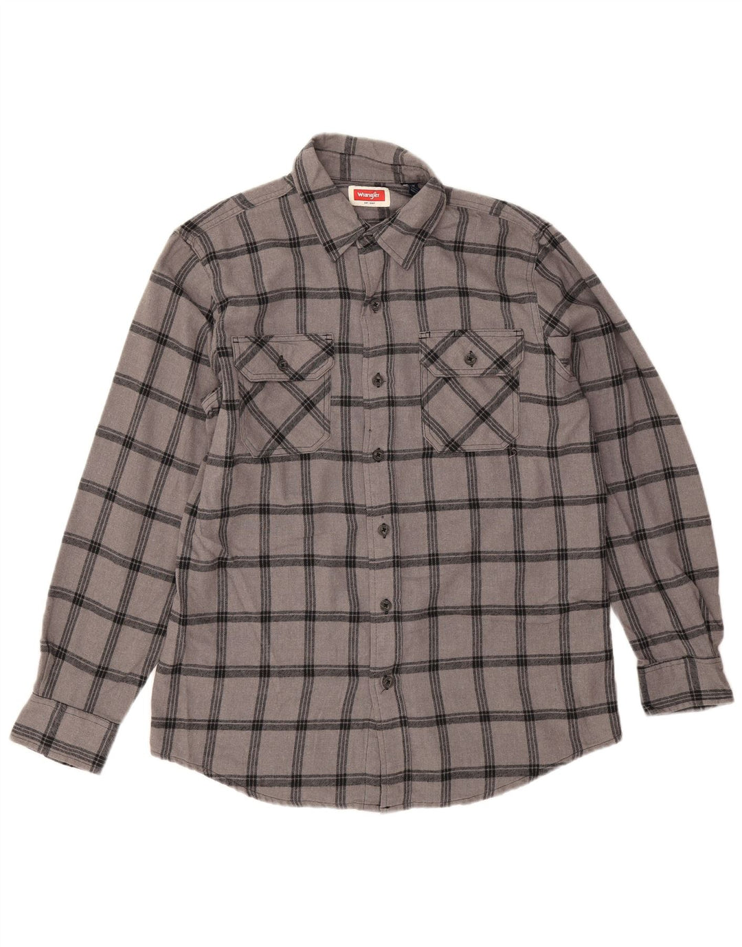 Wrangler muška flanelska košulja, pamuk u srednje sivom karu