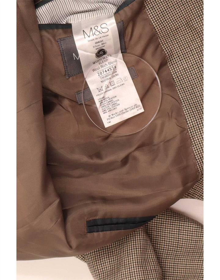 Marks & Spencer muška jakna sa 2 gumba UK 38 srednje bež houndstooth