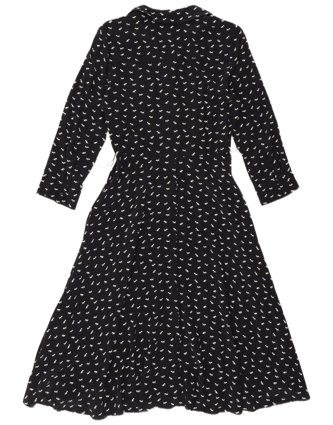 Hobbs ženska haljina A-kroja UK 10 Mala mornarsko plava viskoza sa životinjskim printom